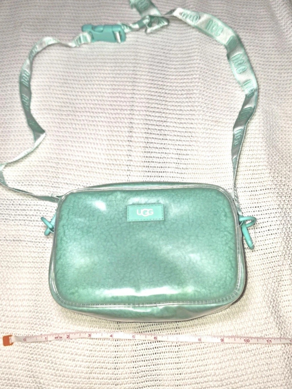 UGG Mint Green Shearling Crossbody Bag